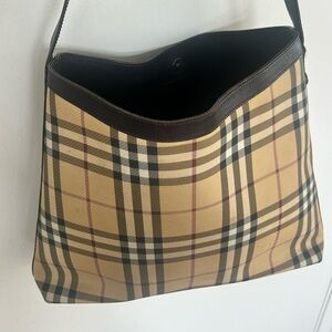 Burberry Nova Check Shoulder Bag Canvas (Beige)
